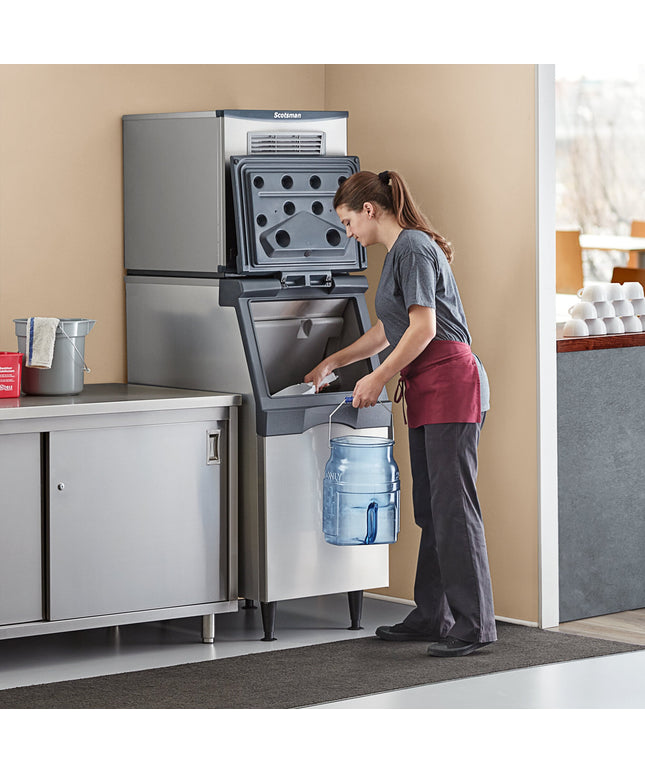 Máy làm đá viên nhai Scotsman Prodigy Plus NS0422AX-1A giải nhiệt gió 56 cm kèm thùng chứa inox - 195 kg/ngày, 115V