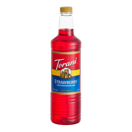 Siro trái cây vị dâu tây Torani chai nhựa 1 lít - Thùng 6 chai