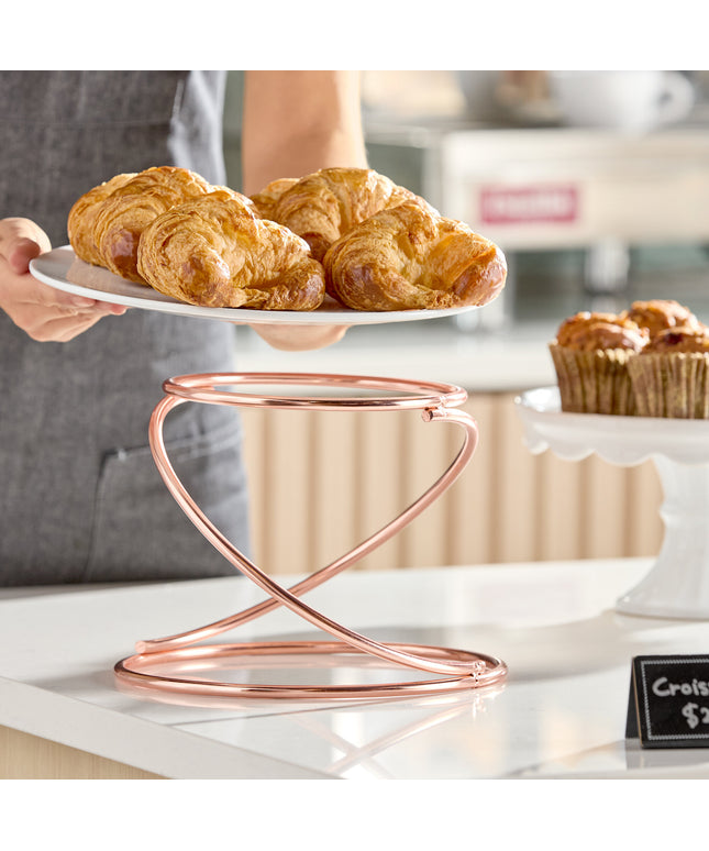 Đế trưng bày kim loại xoắn vàng hồng Acopa 18 cm
