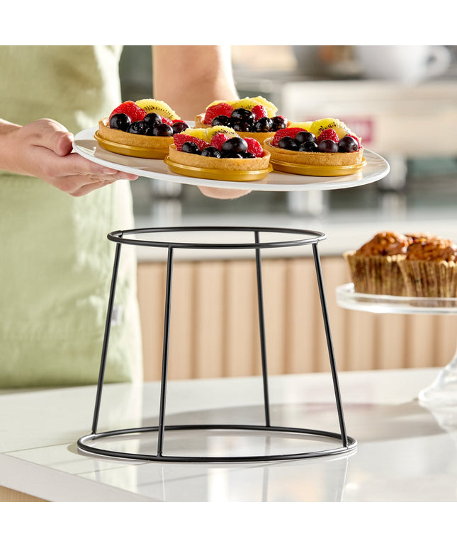 Đế trưng bày kim loại Acopa 18 cm tròn đen