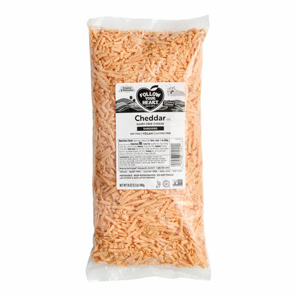 Phô mai cheddar bào sợi thuần chay không sữa Follow Your Heart 1 kg - Thùng 6 cái