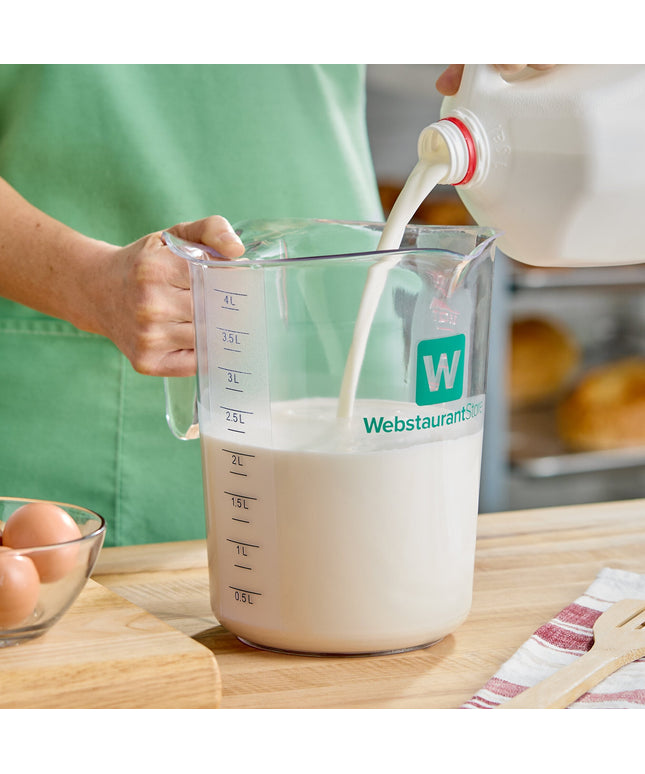 Cốc đong nhựa trong WebstaurantStore 3,8 lít (16 cup)