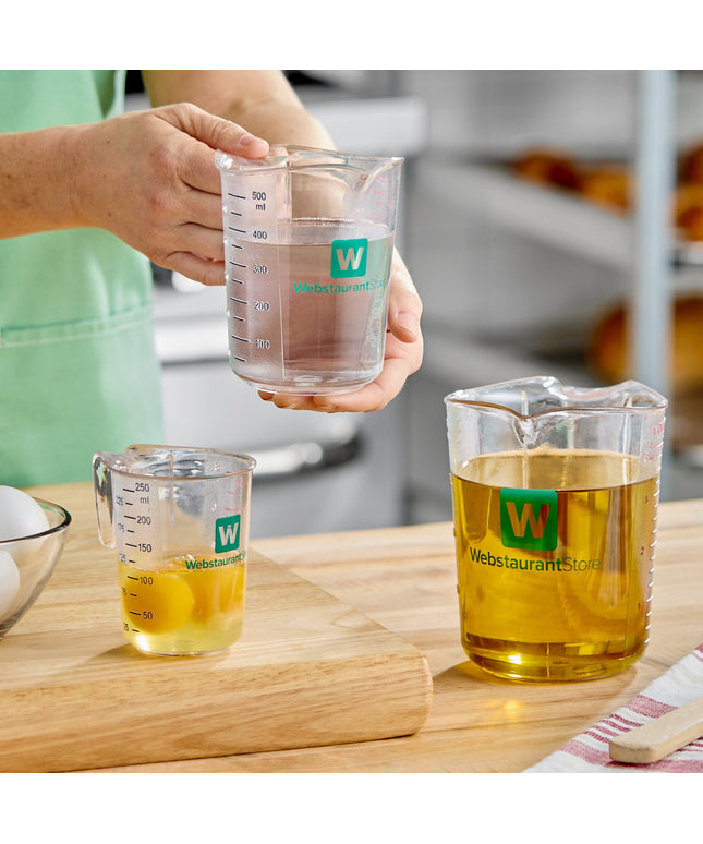 Bộ cốc đong nhựa trong WebstaurantStore 3 món