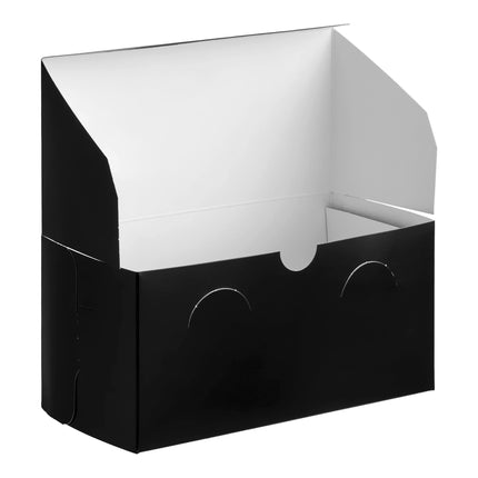 Hộp giấy đựng bánh cupcake màu đen Baker's Lane 20 x 10 x 10 cm - Bó 100 cái