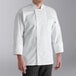 Áo bếp tay dài unisex Uncommon Chef 0400 màu trắng in tùy chỉnh - M