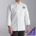 Áo bếp tay dài unisex Uncommon Chef 0400 màu trắng in tùy chỉnh - M