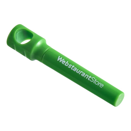 Dụng cụ khui rượu bỏ túi bằng nhựa màu xanh lá in logo WebstaurantStore