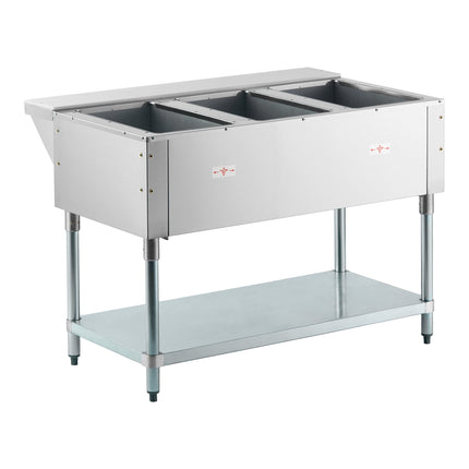 Nồi hâm hơi điện ba khay Advance Tabco HF-3E-240 có kệ dưới - khoang khô, 208/240V