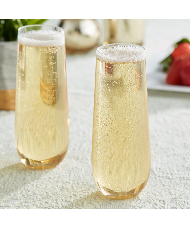 Ly champagne nhựa trong suốt không chân Visions 266 ml - Thùng 64 cái