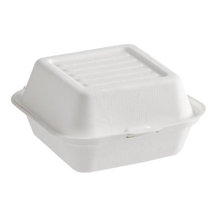 Hộp mang đi sợi thực vật EcoChoice 15 x 15 x 8 cm - Màu trắng, Thùng 500 cái