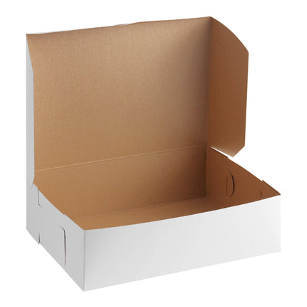 Hộp bánh 35,6 cm x 25,4 cm x 10,2 cm trắng tùy chỉnh - Gói 10 cái