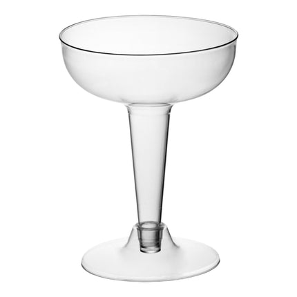 Ly dùng một lần Fineline Flairware 2104 118 ml trong suốt nhựa 2 Piece Champagne thủy tinh - Thùng 360 cái