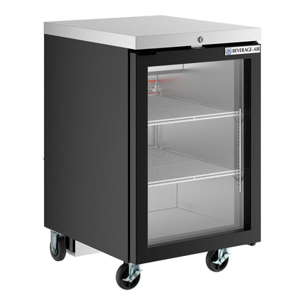 Tủ mát quầy bar Beverage-Air BB24HC-1-G-B 61 cm đen Counter Height cửa kính quầy bar