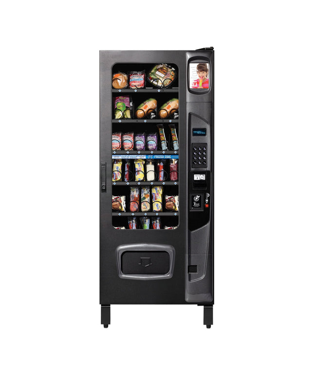 Máy bán thực phẩm lạnh / đông Selectivend 28 lựa chọn kèm bộ nhận xu và máy đọc tiền giấy