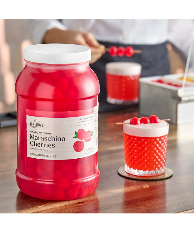 Cherry maraschino không cuống Hometown Provisions 3,8 lít - Thùng 4 chai