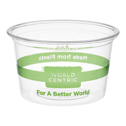 Ly chia phần nhựa PLA trong suốt phân hủy sinh học World Centric 118 ml - Thùng 1.000 cái