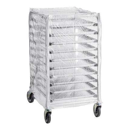 Xe giá đỡ khay bánh Regency 10 khay nạp đầu chiều cao nửa kèm vỏ bọc và 12 khay - Chưa lắp ráp