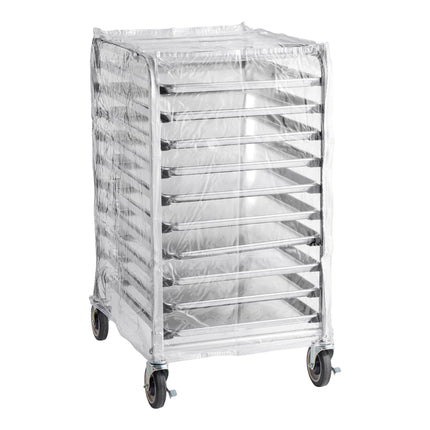 Xe giá đỡ khay bánh Regency 10 khay nạp đầu chiều cao nửa kèm vỏ bọc và 12 khay - Chưa lắp ráp