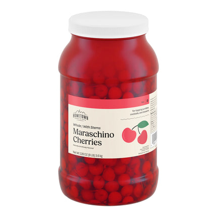 Cherry maraschino còn cuống Hometown Provisions 3,8 lít - Thùng 4 hũ