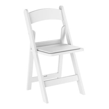 Ghế tiệc Lancaster bàn & Seating trắng Resin Folding ghế Vinyl Seat