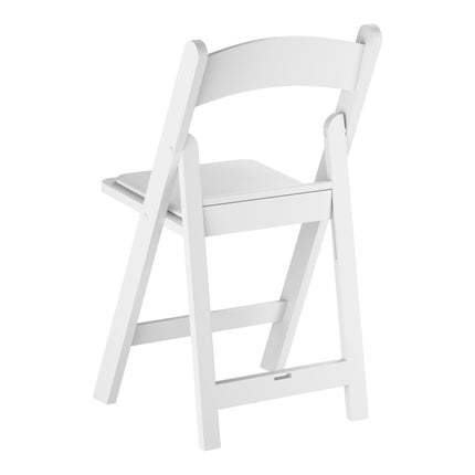 Ghế tiệc Lancaster bàn & Seating trắng Resin Folding ghế Vinyl Seat