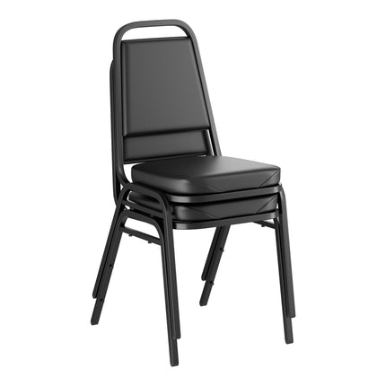 Ghế xếp chồng đệm 5 cm màu đen Lancaster Table & Seating