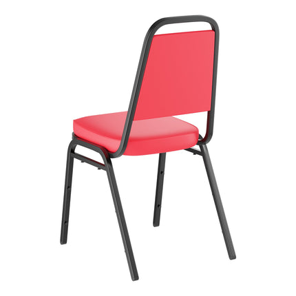 Ghế xếp chồng Lancaster Table & Seating đỏ mặt ngồi đệm 5 cm