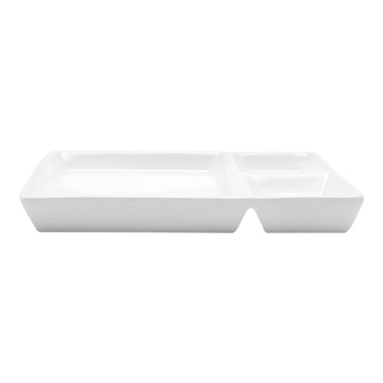 Đĩa sứ vuông 3 ngăn Front of the House Mod 19 cm trắng sáng - Thùng 12 cái
