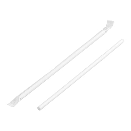 Ống hút gập jumbo Choice 20 cm màu trắng có bọc - Hộp 400 cái