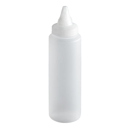 Bình bóp nước sốt tiêu chuẩn đầu đơn có nắp đóng trong suốt Vollrath 2908-13 Traex® 237 ml