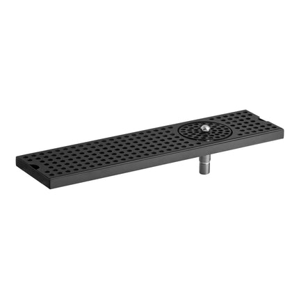 Khay hứng bia gắn bề mặt kèm vòi xả cốc inox đen mờ Regency 51 x 13 cm