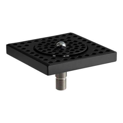 Khay hứng bia inox Regency 15 x 15 cm đen mờ gắn mặt bàn kèm vòi xả ly