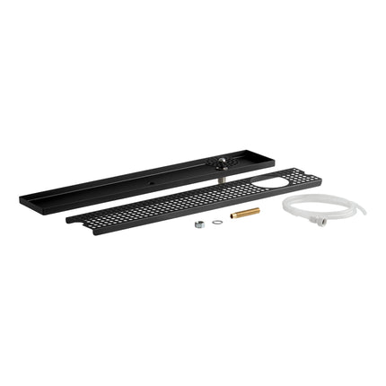 Khay hứng bia có vòi rửa thép không gỉ đen mờ Regency 76 x 12,7 cm gắn mặt