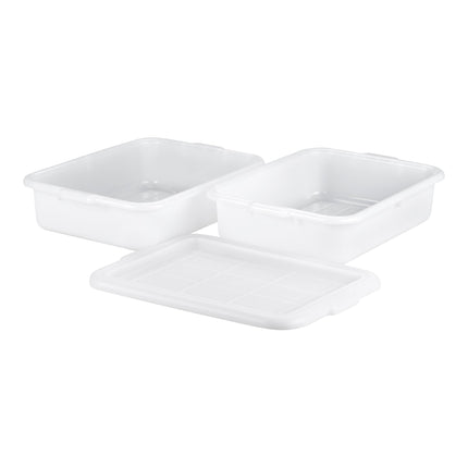 Bộ hộp đựng thực phẩm kèm khay thoát nước và nắp màu trắng TableCraft DBF55 54 x 40 x 12,7 cm - Bộ