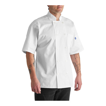 Áo đầu bếp tay ngắn unisex trắng Uncommon Chef South Beach 0415 có thể tùy chỉnh - Size M