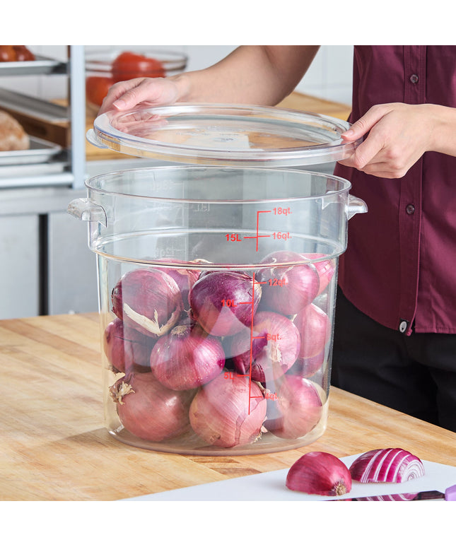 Hộp đựng thực phẩm nhựa polycarbonate tròn trong suốt kèm nắp Choice 17 lít