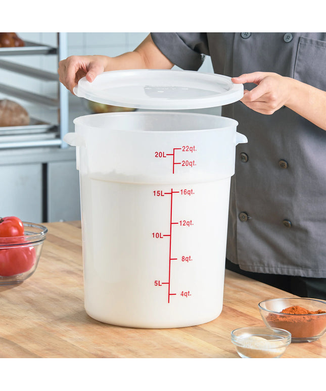 Hộp đựng thực phẩm nhựa PP tròn trong mờ kèm nắp Choice 20,8 lít