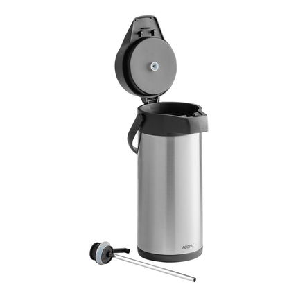 Bình ủ cà phê inox lót inox Acopa 3 lít decaf nút bấm