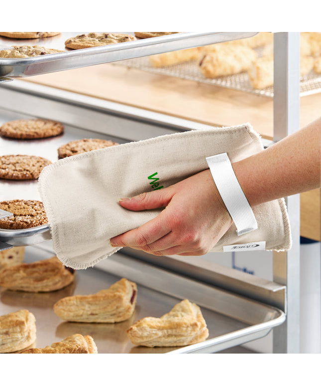 Miếng lót nồi bông terry màu be WebstaurantStore 21,6 x 27,9 cm