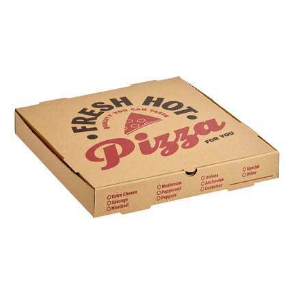 Hộp pizza carton sóng E kraft tùy chỉnh Choice 41 x 41 x 5,1 cm - Bó 50 cái