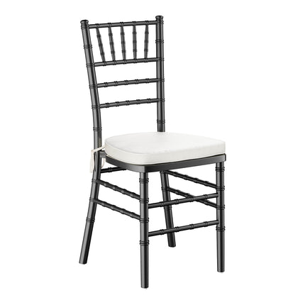 Ghế Chiavari gỗ Lancaster Table & Seating đen kèm đệm màu ngà