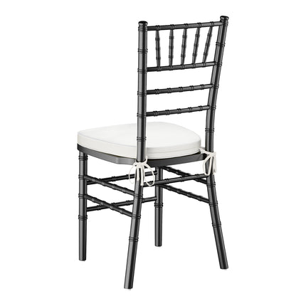Ghế Chiavari gỗ Lancaster Table & Seating đen kèm đệm màu ngà