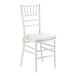 Ghế Chiavari gỗ trắng Lancaster Table & Seating với đệm màu ngà