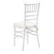Ghế Chiavari gỗ trắng Lancaster Table & Seating với đệm màu ngà