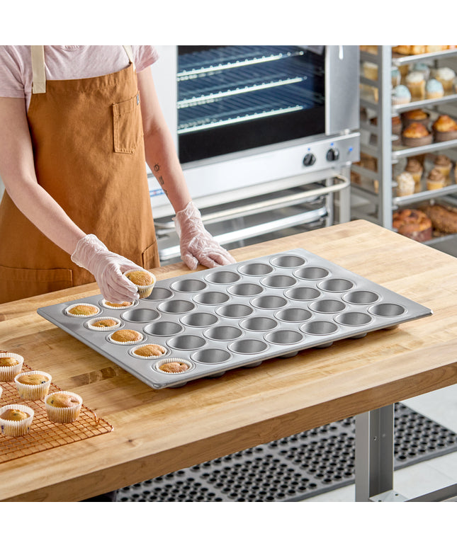 Khuôn muffin/cupcake thép mạ nhôm phủ men Baker's Lane 35 khuôn 112 ml - 46 x 66 cm