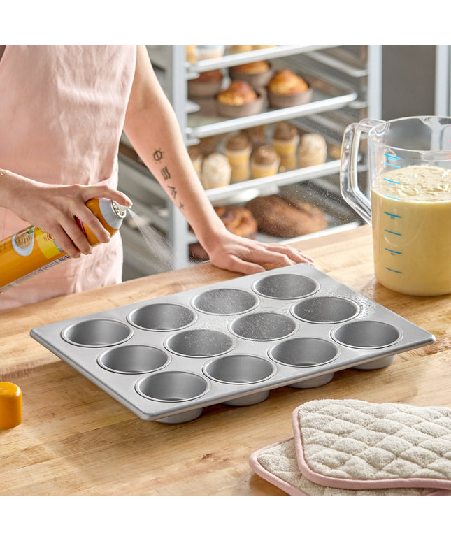 Khuôn muffin jumbo/cupcake thép mạ nhôm phủ men Baker's Lane 12 khuôn 207 ml - 33 x 46 cm