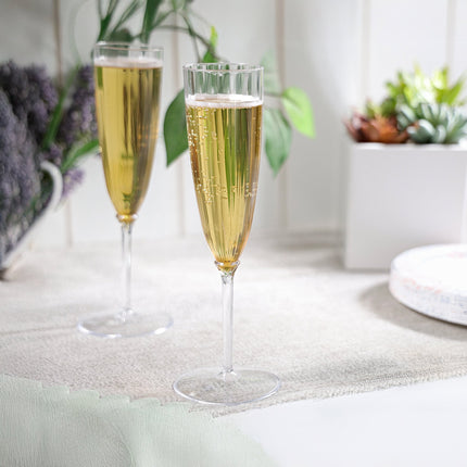 Ly champagne nhựa Posh Setting 177 ml trong suốt 1 mảnh - Thùng 96 cái