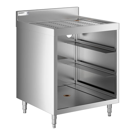 Tủ để giá ly quầy bar thép không gỉ mặt gợn sóng Regency 58 x 61 cm