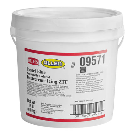 Kem bơ vị vani xanh pastel Rich's Allen Buttrcreme - Xô 6,8 kg