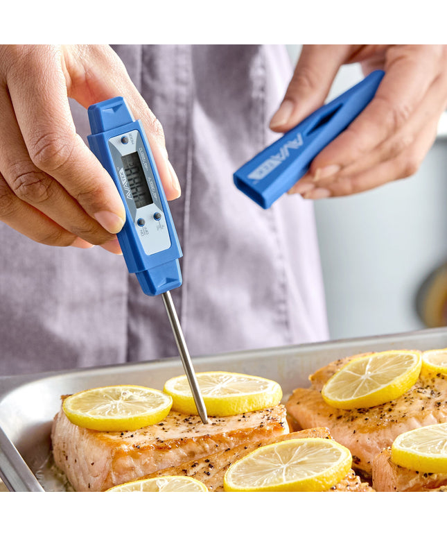 Nhiệt kế điện tử đầu dò bỏ túi chống nước HACCP màu xanh AvaTek 7 cm